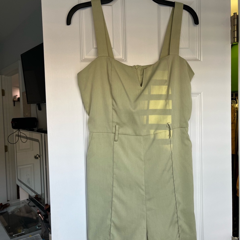 Cider Sage Green Romper